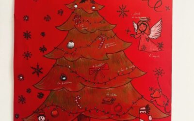 Izrada božićnog plakata na nastavi talijanskog jezika